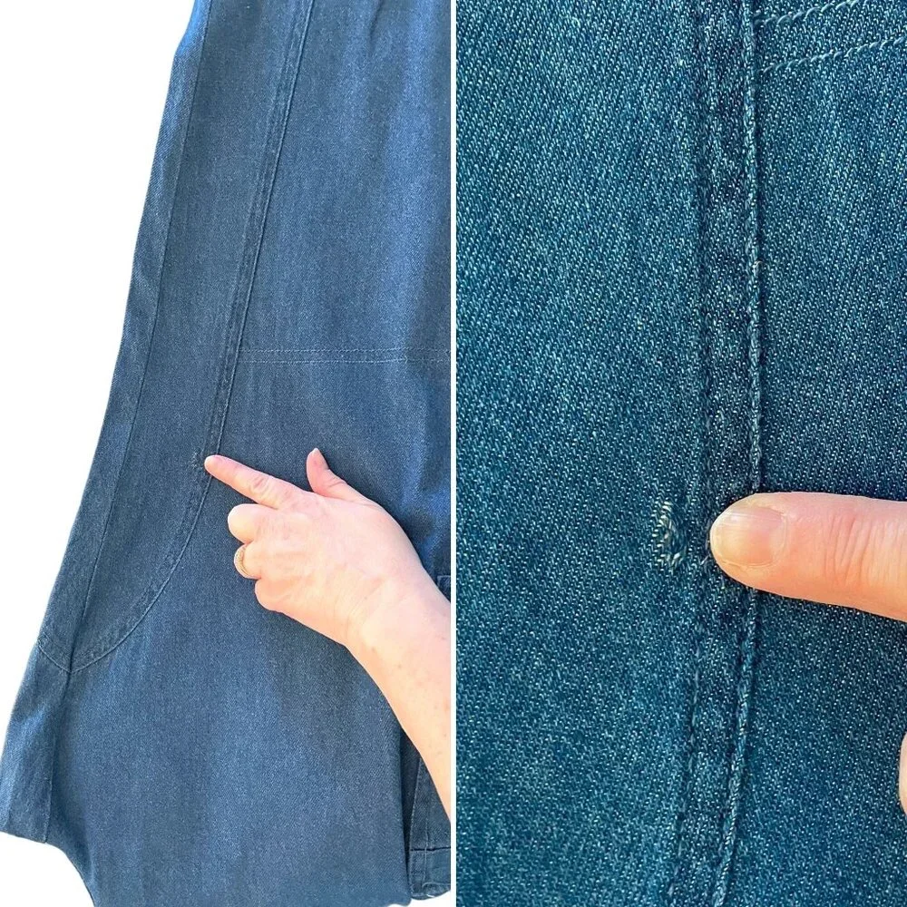 Women Within Size 22W Modern Fit Jeans Cargo Pants Needs Button Closure Blue - Picture 4 of 11